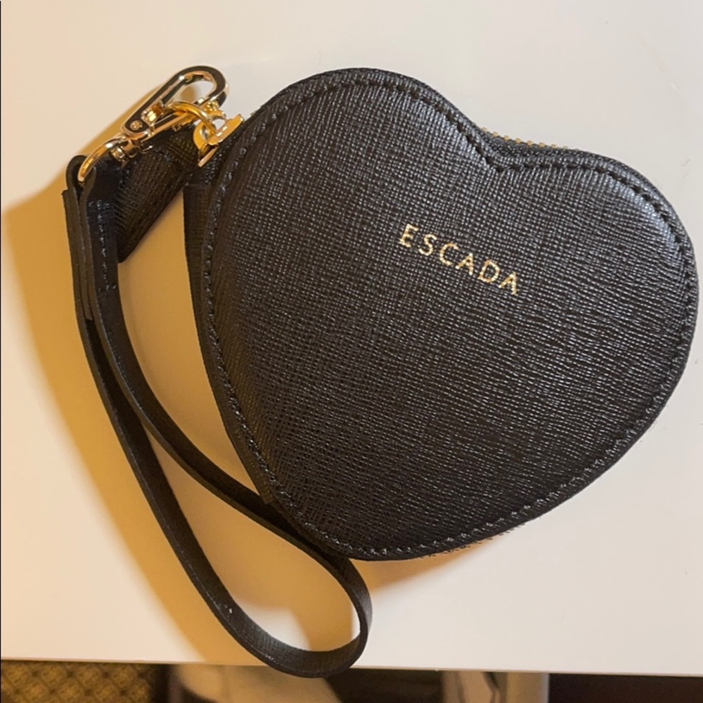 ESCADA heart shaped coin pouch